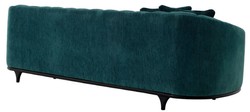 Casa Padrino luxury sofa green / black 240 x 96 x H. 74.5 cm - Living room sofa with 2 pillows - Living room furniture - Luxury furniture - Living room furnishings - Luxury furnishings