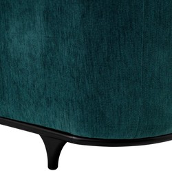 Casa Padrino luxury sofa green / black 240 x 96 x H. 74.5 cm - Living room sofa with 2 pillows - Living room furniture - Luxury furniture - Living room furnishings - Luxury furnishings
