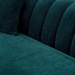 Casa Padrino luxury sofa green / black 240 x 96 x H. 74.5 cm - Living room sofa with 2 pillows - Living room furniture - Luxury furniture - Living room furnishings - Luxury furnishings