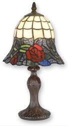 Casa Padrino lámpara de taburete Tiffany de lujo multicolor Ø 19,5 x A. 37 cm - Lámpara de mesa Tiffany - Lámpara de escritorio Tiffany - Luces Tiffany - Luces de lujo - Interior de lujo