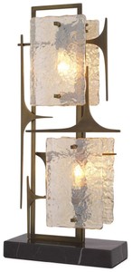 Luxus Tischleuchte Schreibtischleuchte Antik Messing Schwarz Luxury Table Lamp Desk Lamp Antique Brass Black