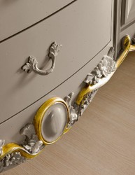 Casa Padrino luxury baroque sideboard gray / brown / cream / gold - Handmade solid wood cabinet - Baroque furniture - Luxury furniture in baroque style - Luxury quality - Made in Italy