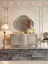 Casa Padrino luxury baroque sideboard gray / brown / cream / gold - Handmade solid wood cabinet - Baroque furniture - Luxury furniture in baroque style - Luxury quality - Made in Italy
