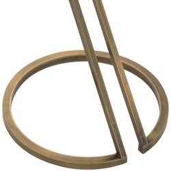 Casa Padrino tavolino di lusso ottone vintage / grigio Ø 36 x A. 60 cm - Tavolo in acciaio inox con piano in vetro - Mobili soggiorno - Mobili di lusso - Arredamento di lusso - Interni di lusso