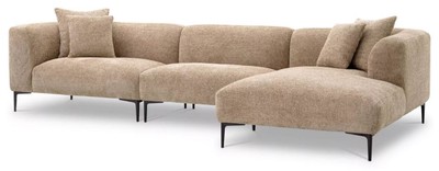 Luxus Wohnzimmer Hotel Sofa Ecksofa Sandfarben Schwarz Luxury Living Room Hotel Sofa Corner Sofa Sand Black
