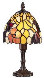 Casa Padrino lámpara de taburete Tiffany de lujo multicolor Ø 15 x A. 29 cm - Lámpara de mesa Tiffany - Lámpara de escritorio Tiffany - Luces Tiffany - Interior de lujo - Luces de lujo
