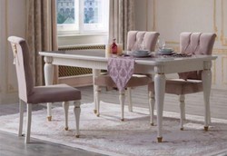 Casa Padrino tavolo da pranzo barocco di lusso bianco / oro - Magnifico tavolo da pranzo in stile barocco - Mobili da sala da pranzo barocchi - Mobili da sala da pranzo di lusso stile barocco Casa Padrino tavolo da pranzo barocco di lusso bianco / oro - Magnifico tavolo da pranzo in stile barocco - Mobili da sala da pranzo barocchi - Mobili da sala da pranzo di lusso stile barocco