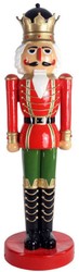 Luxus Garten Terrassen Deko XXL Skulptur Figur Nussknacker König Luxury Garden Terrace Decoration XXL Sculpture Figure Nutcracker King