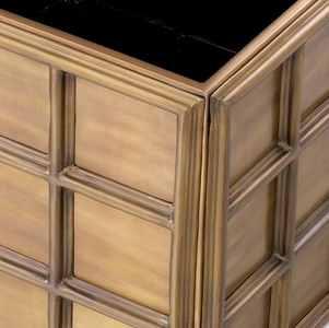 Casa Padrino Luxus Blumentopf Vintage Messing 52,5 x 52,5 x H. 47 cm - Quadratischer Edelstahl Pflanzentopf - Wohnzimmer Deko - Büro Deko - Deko Accessoires - Luxus Deko - Luxus Qualität