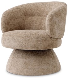 Casa Padrino luxury swivel armchair sand 70 x 80 x H. 79 cm - Living room armchair - Hotel armchair - Living room furniture - Hotel furniture - Luxury furniture - Luxury living room furnishings