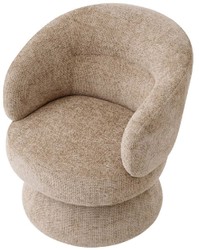 Casa Padrino luxury swivel armchair sand 70 x 80 x H. 79 cm - Living room armchair - Hotel armchair - Living room furniture - Hotel furniture - Luxury furniture - Luxury living room furnishings