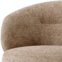 Casa Padrino luxury swivel armchair sand 70 x 80 x H. 79 cm - Living room armchair - Hotel armchair - Living room furniture - Hotel furniture - Luxury furniture - Luxury living room furnishings