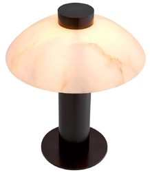 Runde Luxus Tischleuchte Schreibtischleuchte Bronze Alabaster Round Luxury Table Lamp Desk Lamp Bronze Alabaster