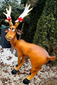 Luxus Garten Terrassen Kaufhaus Deko XXL Skulptur Figur Rentier Luxury Garden Terrace Department Store Decoration XXL Sculpture Figure Reindeer