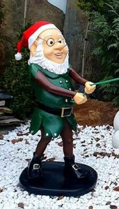 Luxus Garten Terrassen Kaufhaus Deko XXL Skulptur Figur Weihnachtself Luxury Garden Terrace Department Store Decoration XXL Sculpture Figure Christmas Elf