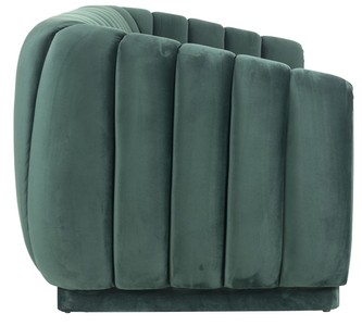 Casa Padrino Luxus Samt Sofa Grün 230 x 95 x H. 84 cm - Wohnzimmer Sofa - Wohnzimmer Möbel - Luxus Möbel - Wohnzimmer Einrichtung - Luxus Einrichtung - Luxus Qualität