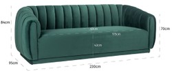 Luxus Wohnzimmer Samt Sofa Grün Luxury Living Room Velvet Sofa Green
