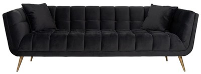 Luxus Wohnzimmer Samt Sofa Anthrazit Gold Luxury Living Room Velvet Sofa Anthracite Gold