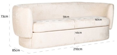 Casa Padrino Luxus Sofa Weiß 210 x 85 x H. 73 cm - Wohnzimmer Sofa - Wohnzimmer Möbel - Luxus Möbel - Wohnzimmer Einrichtung - Luxus Einrichtung - Luxus Qualität