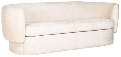 Casa Padrino Luxus Sofa Weiß 210 x 85 x H. 73 cm - Wohnzimmer Sofa - Wohnzimmer Möbel - Luxus Möbel - Wohnzimmer Einrichtung - Luxus Einrichtung - Luxus Qualität