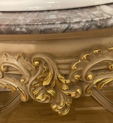 Barock Badezimmer Set Barock Waschtisch mit Spiegel Barock Badezimmer Möbel Baroque Bathroom Set Baroque Vanity with Mirror Baroque Bathroom Furniture