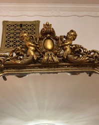 Casa Padrino specchio barocco oro - Specchio da parete in stile barocco con decorazioni - Specchio da parete rettangolare stile barocco - Specchio barocco da guardaroba - Mobili in stile barocco