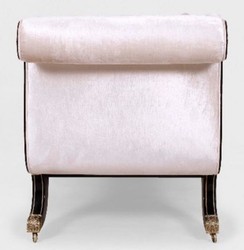 Casa Padrino sofá barroco de lujo blanco / negro / oro - Magnífico sofá de salón con ruedas - Muebles de salón de estilo barroco - Muebles de lujo de estilo barroco - Muebles de salón barrocos