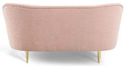 Casa Padrino divano a 3 posti di lusso rosa / oro 180 x 72 x A. 80 cm - Divano da soggiorno con schienale curvo - Mobili da soggiorno - Mobili di lusso - Arredi da soggiorno - Arredi di lusso