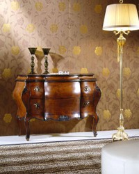 Casa Padrino cómoda barroco de lujo marrón / negro - Cómoda con 4 cajones hecha a mano - Muebles de dormitorio de lujo en estilo barroco - Muebles barrocos - Calidad de lujo - Hecho en Italia