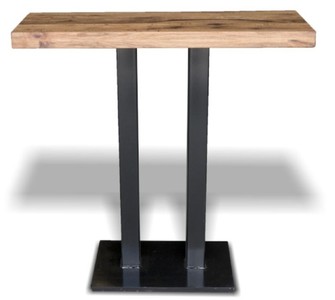 Casa Padrino table de bar de luxe naturel / noir - Différentes Tailles - Table de bar avec plateau en bois massif et pieds en acier - Meuble de bar - Meuble de bistrot - Meuble de gastronomie
