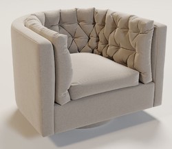 Casa Padrino sillón giratorio de terciopelo de lujo beige 73 x 66 x A. 74 cm - Sillón de salón - Sillón de hotel - Muebles de salón - Muebles de hotel - Muebles de lujo - Interiores de lujo