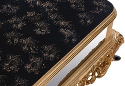 Casa Padrino luxury baroque coffee table black / gold - Living room table in baroque style - Baroque style furniture - Baroque furnishings - Luxury furniture in baroque style