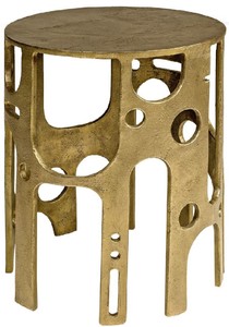Casa Padrino tavolino di design bronzo Ø 50 x A. 60 cm - Tavolo rotondo in alluminio - Mobili da soggiorno - Mobili di lusso - Mobili di design - Arredi di lusso - Arredi di design