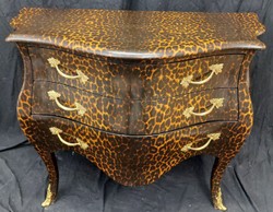Casa Padrino cassettone barocco con 3 cassetti leopardo / oro - Cassettone in legno massello fatto a mano in stile barocco - Mobili camera da letto in stile barocco - Mobili barocchi