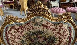 Casa Padrino canapé baroque multicolore / or - Canapé de salon fait main de style baroque - Magnifique meuble baroque - Meuble de salon de style baroque - Noble & Magnifique