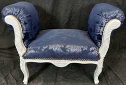 Casa Padrino taburete barroco púrpura patrón / blanco - Taburete de estilo antiguo - Taburete de estilo barroco - Muebles de salón estilo barroco - Muebles estilo barroco - Muebles barrocos