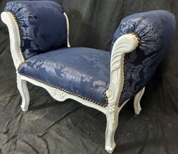Casa Padrino taburete barroco púrpura patrón / blanco - Taburete de estilo antiguo - Taburete de estilo barroco - Muebles de salón estilo barroco - Muebles estilo barroco - Muebles barrocos