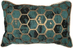 Casa Padrino cojín de lujo turquesa / oro 55 x 35 cm - Cojín decorativo - Cojín decorativo rectangular - Decoración de salón - Accesorios decorativos de lujo - Decoración de lujo Casa Padrino cojín de lujo turquesa / oro 55 x 35 cm - Cojín decorativo - Cojín decorativo rectangular - Decoración de salón - Accesorios decorativos de lujo - Decoración de lujo