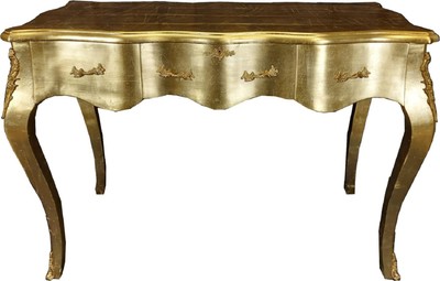 Casa Padrino segretario barocco oro - Scrivania artigianale in stile barocco con 3 cassetti - Arredo ufficio in stile barocco - Mobili barocco - Arredamento ufficio in stile barocco Casa Padrino segretario barocco oro - Scrivania artigianale in stile barocco con 3 cassetti - Arredo ufficio in stile barocco - Mobili barocco - Arredamento ufficio in stile barocco