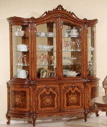 Casa Padrino vetrina barocco di lusso marrone - Vetrina fatto a mano stile barocco italiano con 8 ante - Mobili stile barocco - Mobili barocchi italiani - Qualità di Lusso - Fatto in Italia