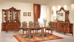 Casa Padrino vetrina barocco di lusso marrone - Vetrina fatto a mano stile barocco italiano con 8 ante - Mobili stile barocco - Mobili barocchi italiani - Qualità di Lusso - Fatto in Italia