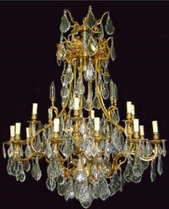 Casa Padrino araña de luces barroco de lujo de cristal oro - Magnífica lámpara de araña de estilo barroco - Lámpara de araña de salón - Luces de cristal barroco - Muebles barrocos