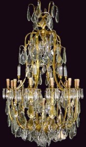 Casa Padrino araña de luces barroco de lujo de cristal oro - Magnífica lámpara de araña en estilo barroco - Luces de cristal barrocas - Muebles de estilo barroco - Noble y Magnífica