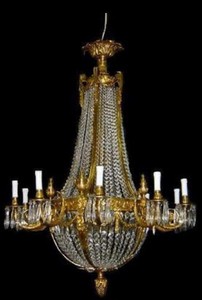 Casa Padrino araña de luces barroco de lujo de cristal oro - Lámpara de araña redonda de estilo barroco - Lámpara de araña de salón - Luces de cristal barroco - Muebles barrocos