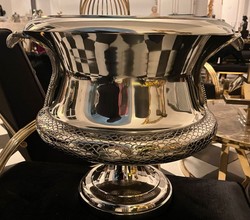 Luxus Designer Messing Vase Blumenvase Silber Luxury Designer Brass Vase Flower Vase Silver