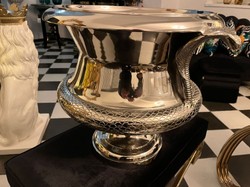 Luxus Designer Messing Vase Blumenvase Silber Luxury Designer Brass Vase Flower Vase Silver