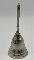 Casa Padrino campanello a mano ottone nichelato Ø 4,5 x A. 11 cm - campanello da tavolo - campanello di servizio - campanello gastronomia - campanello hotel Casa Padrino campanello a mano ottone nichelato Ø 4,5 x A. 11 cm - campanello da tavolo - campanello di servizio - campanello gastronomia - campanello hotel