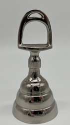 Casa Padrino clochette en laiton nickelé Mors Ø 5,5 x H. 12,5 cm - Cloche de table - Cloche de service - Cloche de gastronomie - Cloche d'hôtel - Accessoires de décoration hôtel & gastronomie Casa Padrino clochette en laiton nickelé Mors Ø 5,5 x H. 12,5 cm - Cloche de table - Cloche de service - Cloche de gastronomie - Cloche d'hôtel - Accessoires de décoration hôtel & gastronomie
