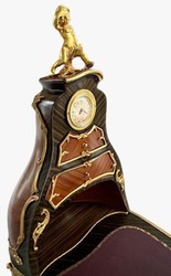 Casa Padrino segretaria barocco con orologio marrone / oro - Magnifica scrivania in stile barocco - Mobile ufficio stile barocco - Mobile stile barocco - Mobile barocco - Arredamento barocco