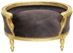 Casa Padrino cama para perros y gatos barroco marrón / oro antiguo - Sofá para perros y gatos hecho a mano en estilo barroco - Muebles barrocos para perros y gatos - Muebles barrocos para mascotas